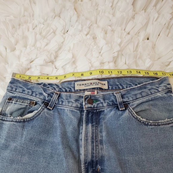 TOMMY HILFIGER | DISTRESSED MEDIUM WASH DENIM CASUAL CLASSIC JEANS MEN'S 36 X 32 - Picture 13 of 16
